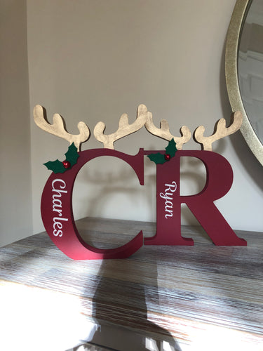 Handmade Personalised Reindeer Letters