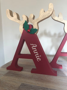 Handmade Personalised Reindeer Letters