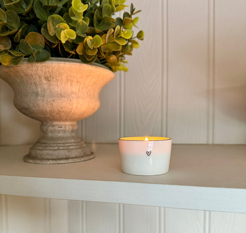 Small Ceramic Black Heart T-light Holders