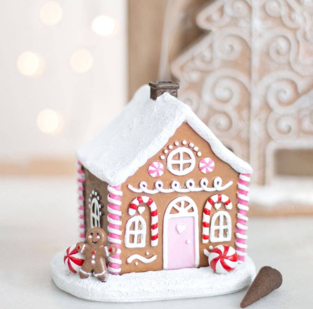 Pink Gingerbread House Decoration