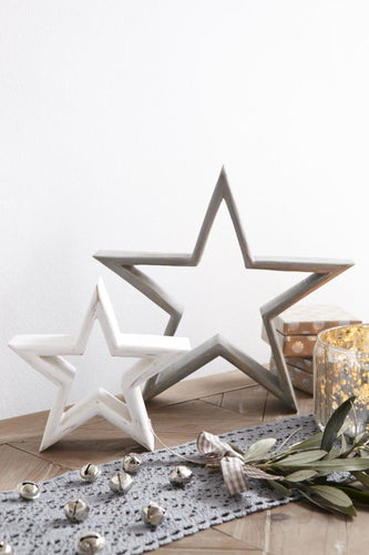 Set of wooden mantel stars