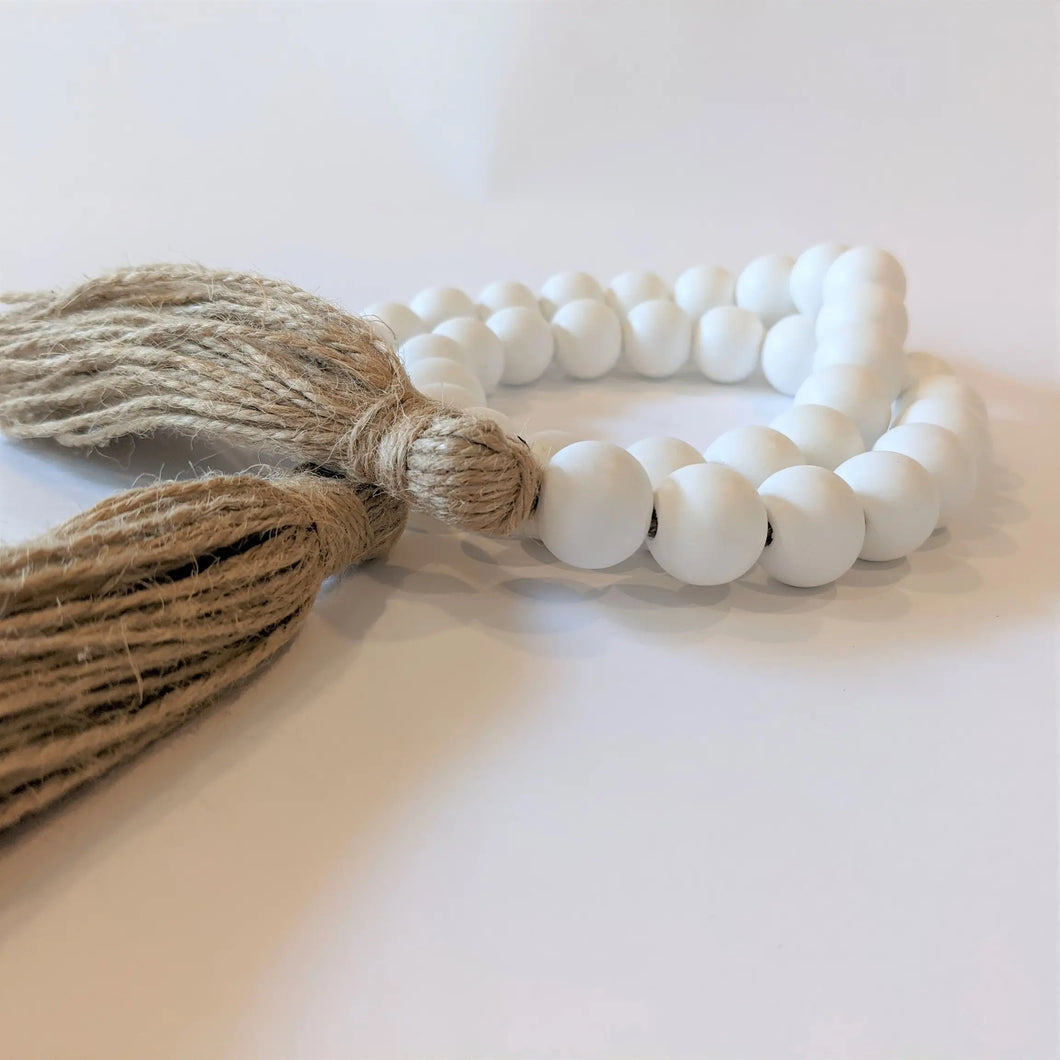 Decorative Wooden Beads Grey or White