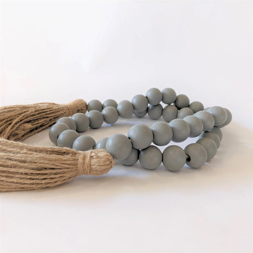 Decorative Wooden Beads Grey or White