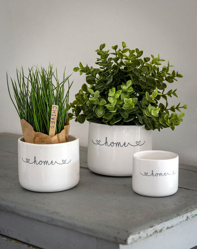 Set of 3 HOME pots