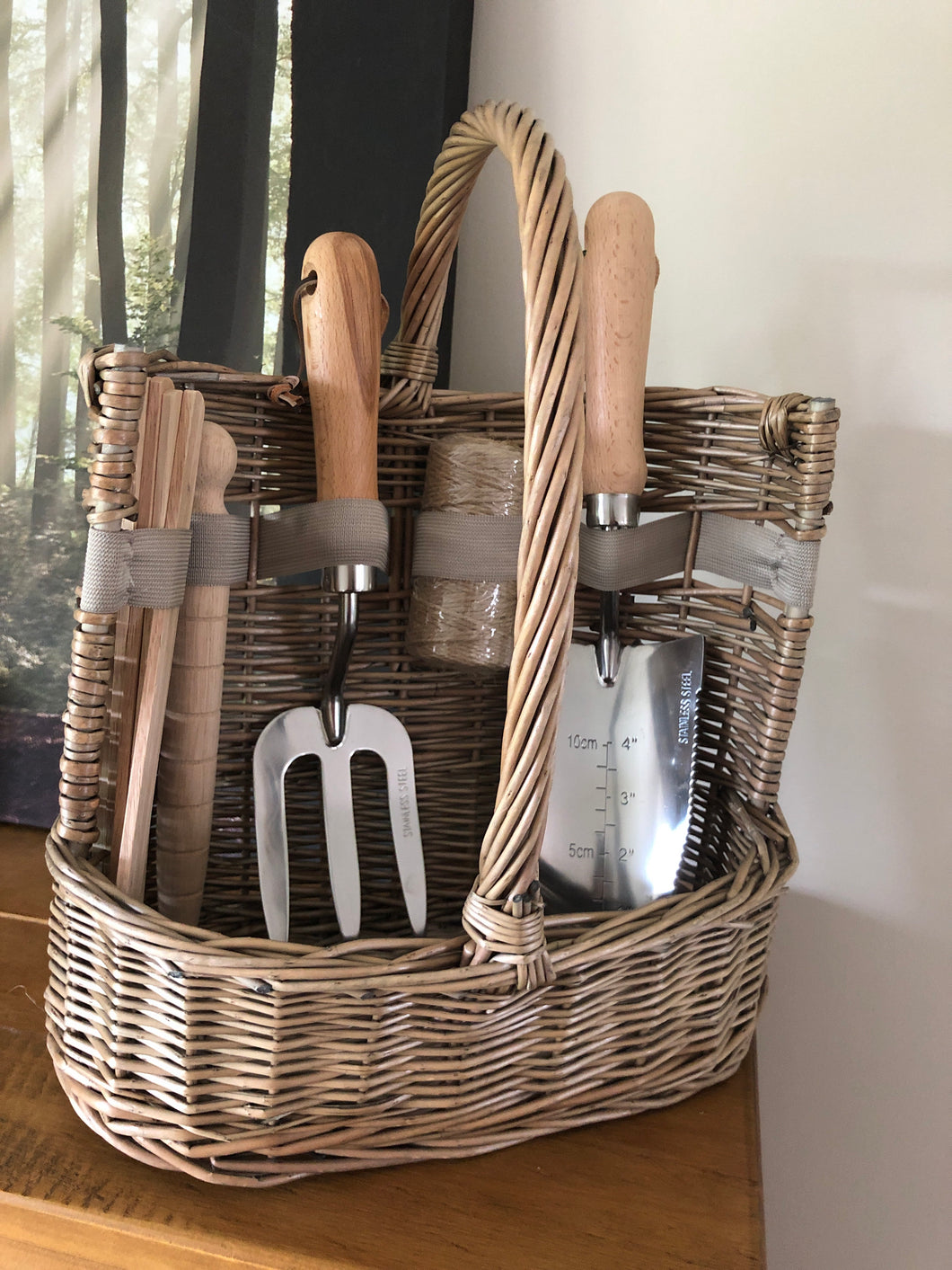 Garden Tool Basket with Tools