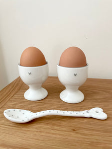 Grey Heart Egg Cup
