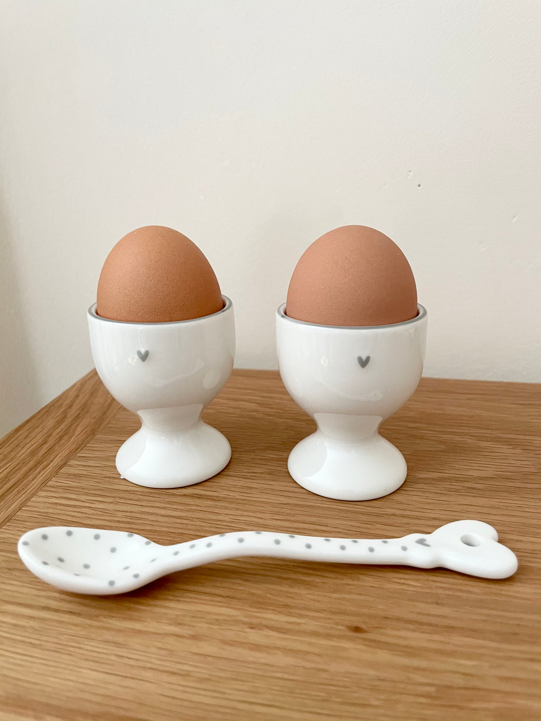 Grey Heart Egg Cup