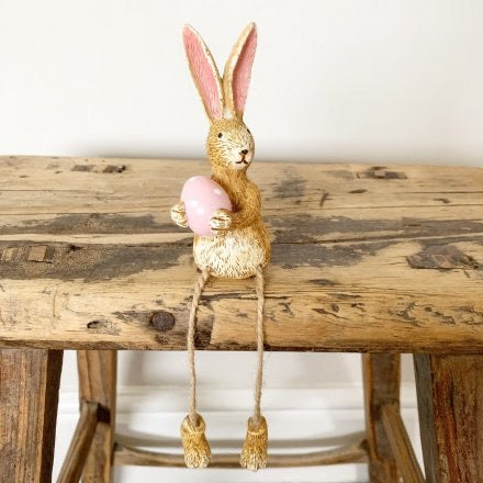 Sitting Bunny - Pink Egg