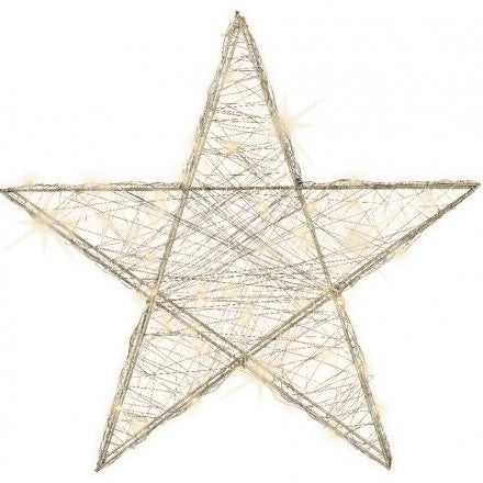 Standing LED silver star