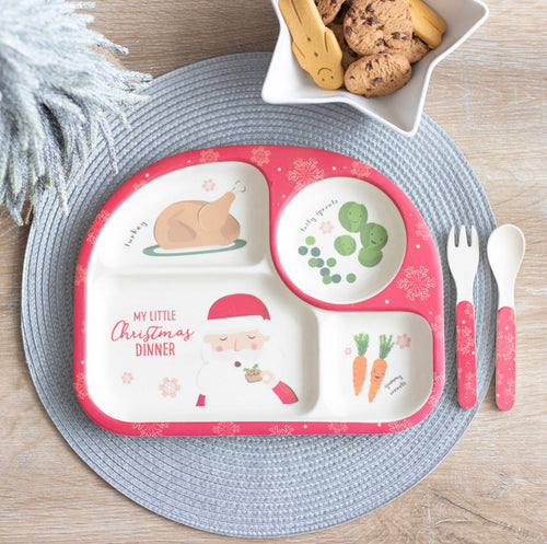 Children’s bamboo Christmas dinner set