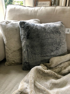 Tipped faux fir cushions