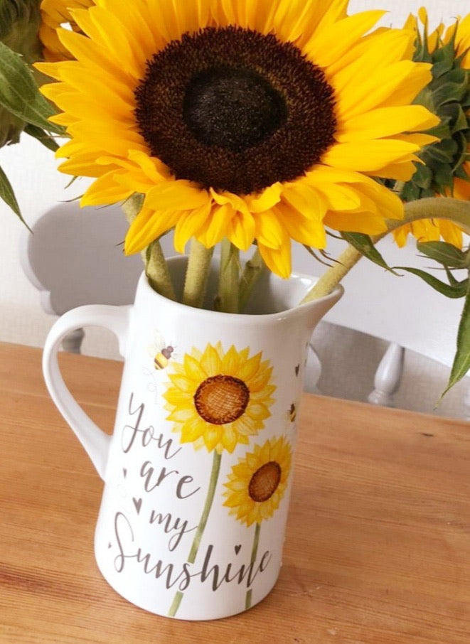 Your are my sunshine sunflower jug