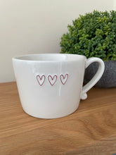 Load image into Gallery viewer, 3 Red Hearts Mug