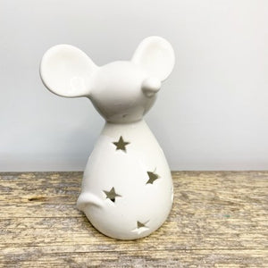 White Mouse T Light holder