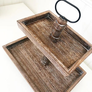 American Tiered Tray Rectangular in Antique Finish