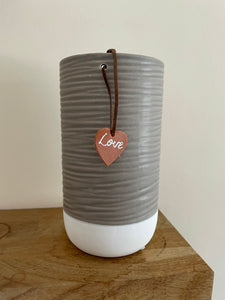 Grey and White Vase