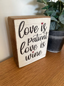 Love Is Patient Word Block