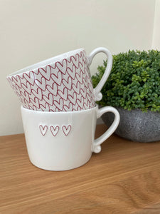 3 Red Hearts Mug