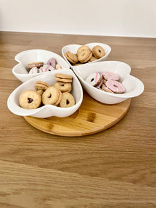 4 Bowl Spinning Heart Snack Station