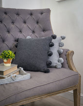 Load image into Gallery viewer, PomPom Cushions - Grey or Charcoal